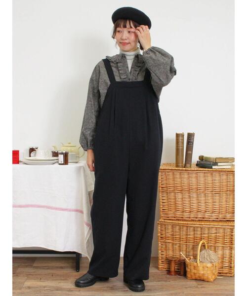 Samansa Mos2（サマンサ モスモス）の「ウール混タックサロペット