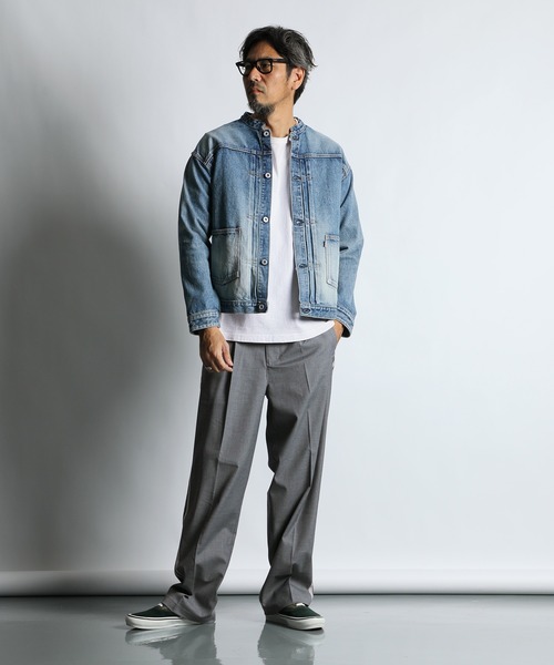 MADE IN JAPAN BAND COLLAR TRUCKER JK：岡山デニム バンドカラー