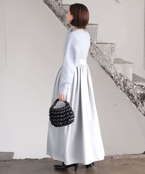 SLOBE IENA（スローブイエナ）の「タフタ ギャザーキャミワンピース