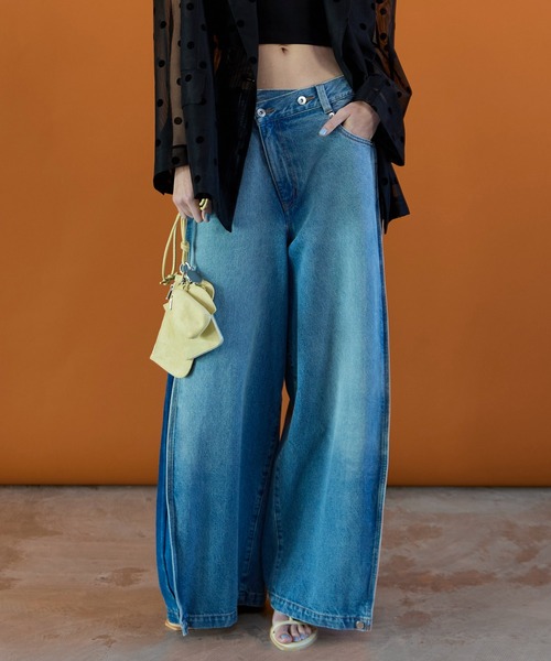 PRE-ORDER】Side-Tuck Cocoon Denim Pants/サイドタックコクーンデニム