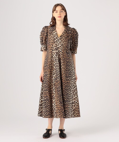 GANNI（ガニー）の「GANNI レオパード オーガニックコットンドレス