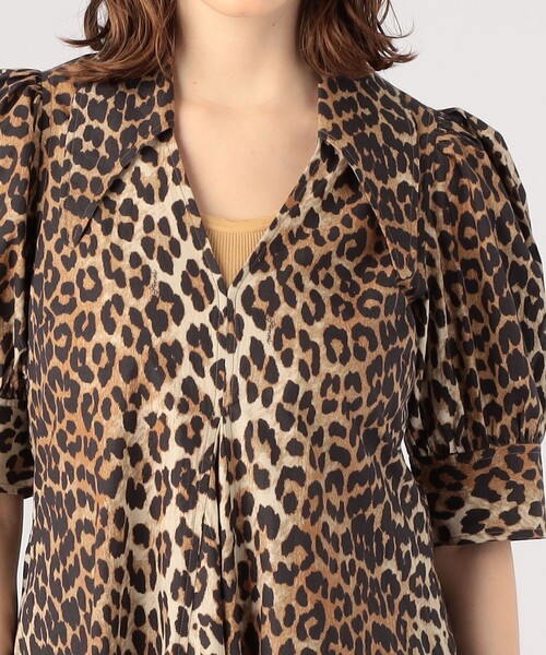 GANNI（ガニー）の「GANNI レオパード オーガニックコットンドレス