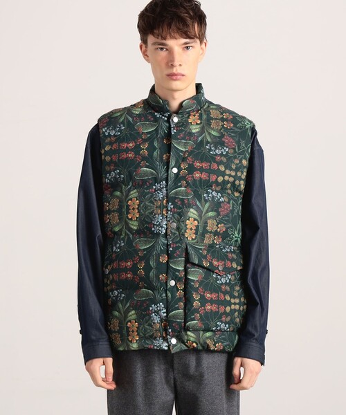 caban（キャバン）の「CABaN コットン PALERMOプリントダウンベスト