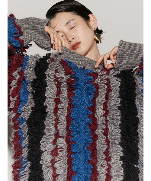 UN3D.（アンスリード）の「マルチカラーループニット（ニット/セーター