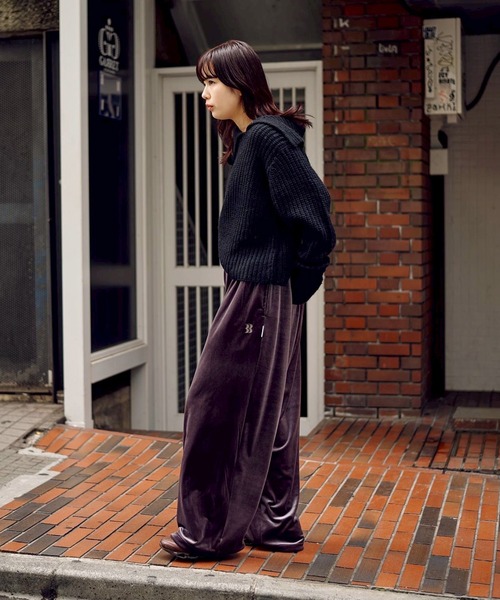 Layered Velvet Trouser（デニムパンツ）｜BASICKS（ベイシックス）の