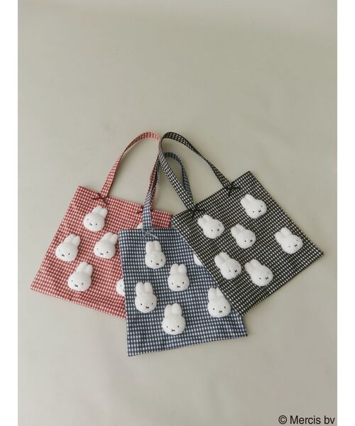 merry jenny（メリージェニー）の「ギンガムもこもこmiffyトート