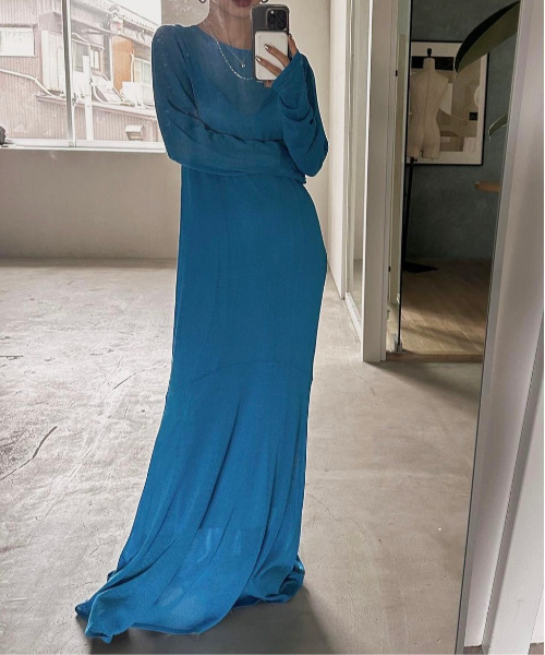 Ameri（アメリ）の「MERMAID LONG KNIT DRESS（ワンピース）」 - WEAR