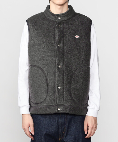 DANTON（ダントン）の「DANTON | ダブルフェイスボア スタンドカラー