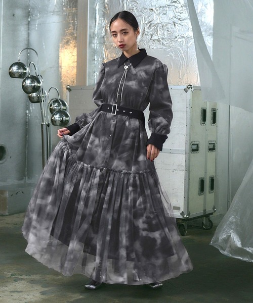 HARE（ハレ）の「チュールレイヤーデザインワンピース(HARE