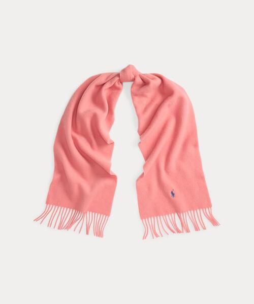 フリンジトリム ウール マフラー（マフラー）｜POLO RALPH LAUREN