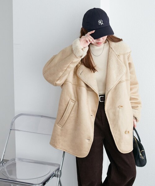 DISCOAT（ディスコート）の「フェイクムートンミドルコート（ムートン