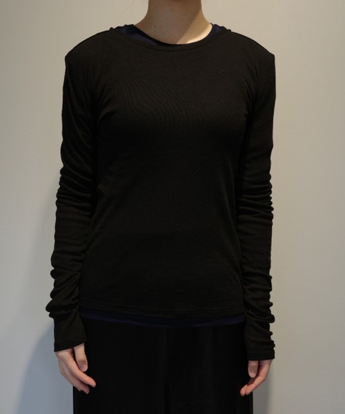 CLANE SHEER LAYERED CUT TOPS（Tシャツ/カットソー）｜CLANE（クラネ