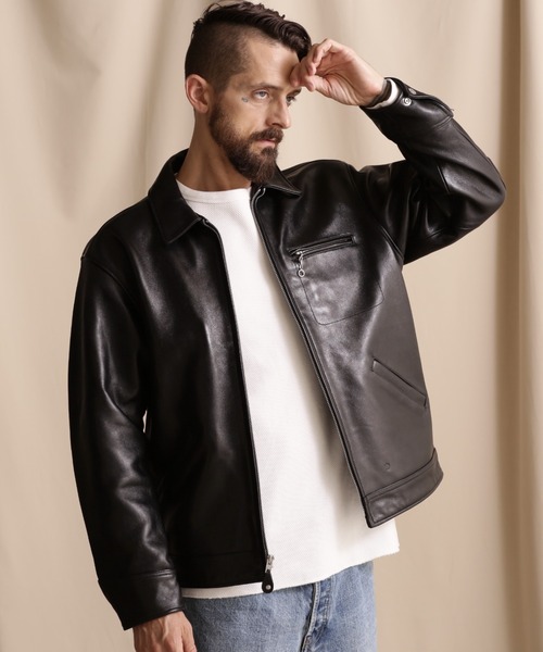 schott（ショット）の「Schott/ショット/LEATHER TRACKER JACKET
