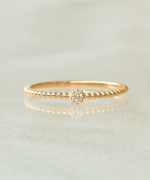 WEB限定】K18vermeil ダイヤモンド1石 リング（リング）｜NOIR DE