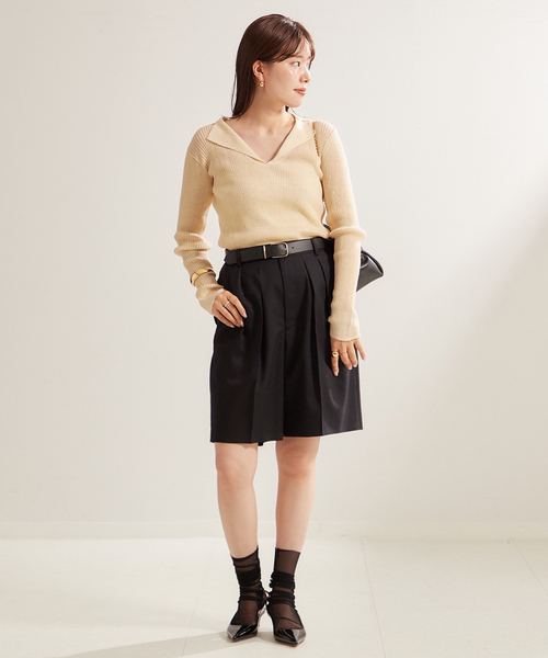 plage（プラージュ）の「TAILOR COLLAR RIB プルオーバー（ニット