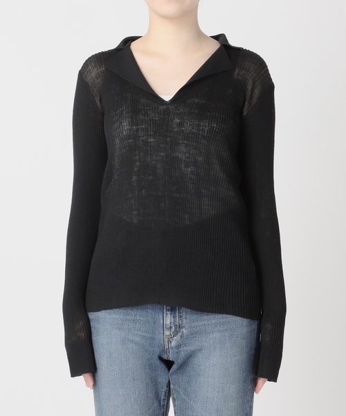 plage（プラージュ）の「TAILOR COLLAR RIB プルオーバー（ニット