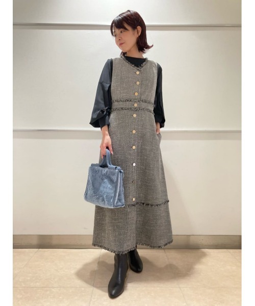 allureville（アルアバイル）の「ノンウールツイードフリンジフレア