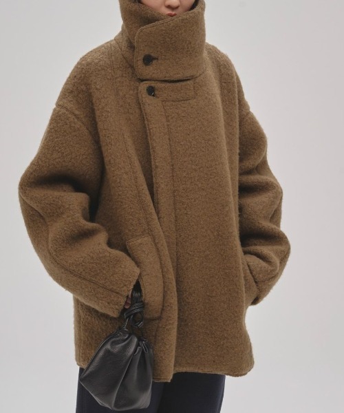 TODAYFUL/トゥデイフル】Standcollar Boucle Jacket/スタンドカラー