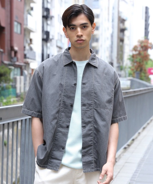 GLOBAL WORK（グローバルワーク）の「デニムカバーオールシャツ半袖