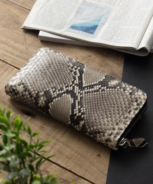 専用ギフトBOX付き】ダイヤモンドパイソン 長財布 ラウンドファスナー