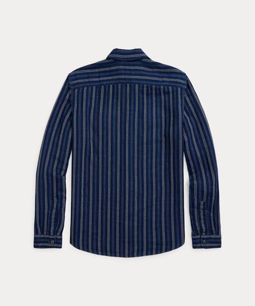 RRL（ダブル アール エル）の「インディゴ ストライプド ダブル