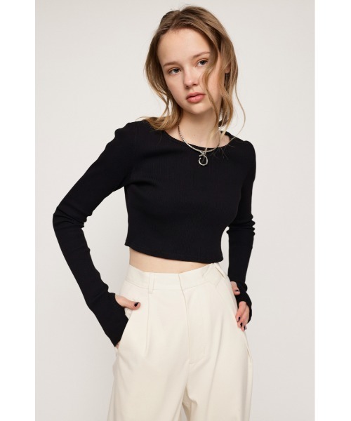 SLY（スライ）の「CROPPED CUT TOPS クロップド丈 カットトップス（T