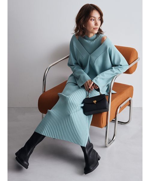 両得レイヤードニットワンピ（ワンピース）｜Mila Owen（ミラ