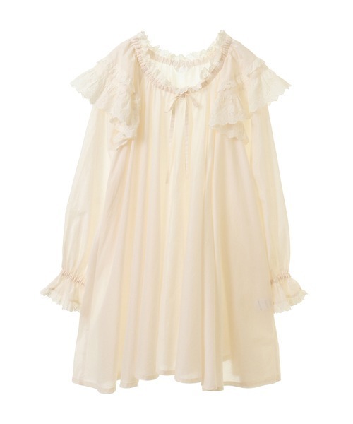 PINK HOUSE（ピンクハウス）の「コットンレース使いチュニックブラウス