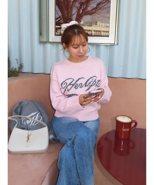 Loved one Logo Jacquard Knit（ニット/セーター）｜Her lip to（ハー