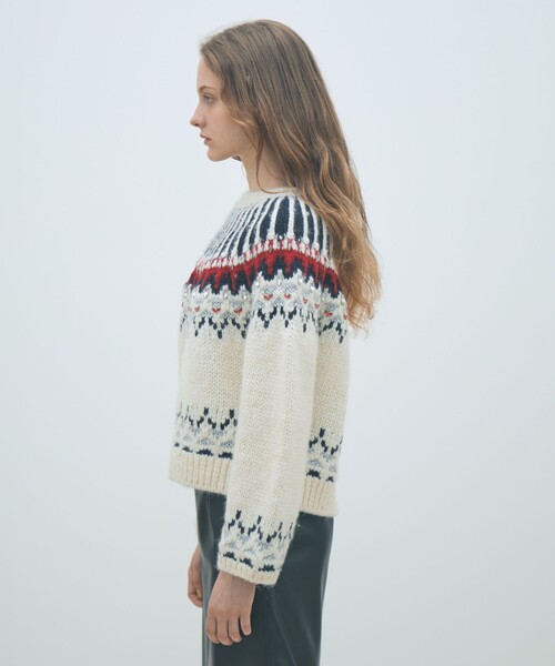 MACPHEE（マカフィー）の「ビジュージャカード クルーネックプル