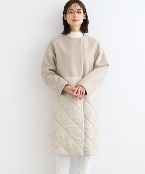 INDIVI（インディヴィ）の「◇【トレンド／ロング丈】キルト＆ウール