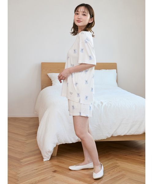 ジェラートピケ】アイス柄セットアップパジャマ 半袖 ショートパンツ