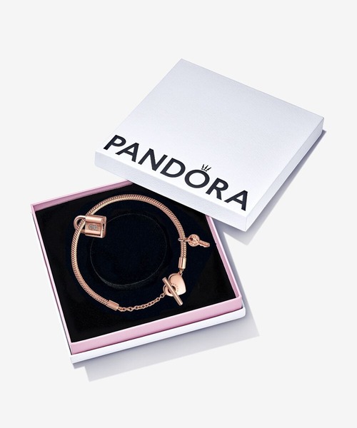 PANDORA（パンドラ）の「ローズゴールド パドロック ＆ キー