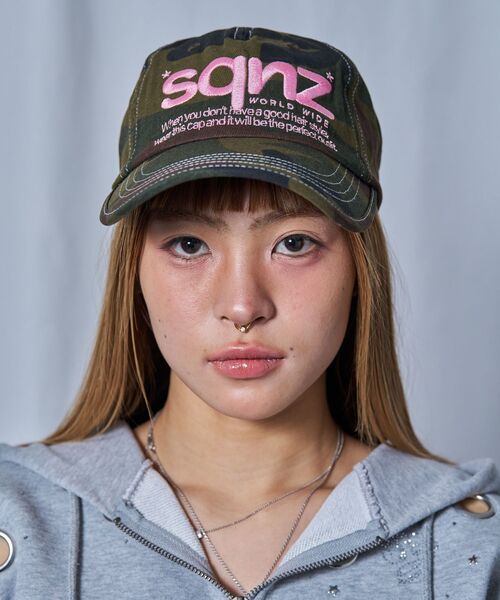 新色追加【sqnz（エスキュンズ）】sqnz logo cap / ロゴ ベースボール