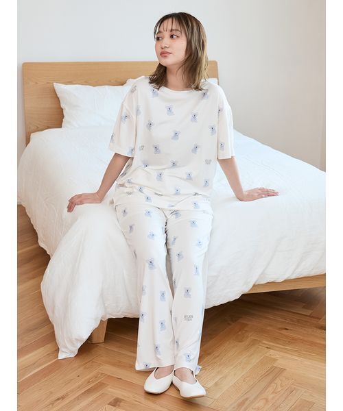 セール】【接触冷感】コアラ柄ロングパンツ（ルームウェア/パジャマ