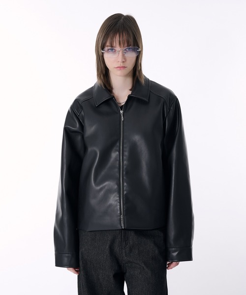 JUNHASHIMOTO 羊革 レザージャケット 2way ダブルジップ セール】2WAY