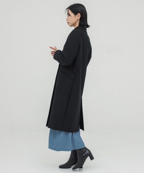 Super140カシミヤ混Vネックコート（ノーカラーコート）｜UNITED TOKYO