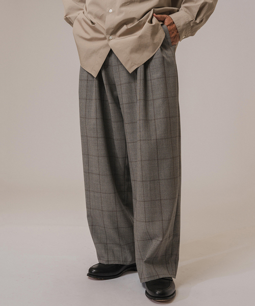 LA BOUCLE(ラブークル) Loro Piana Fabric ワイドパンツ（スラックス