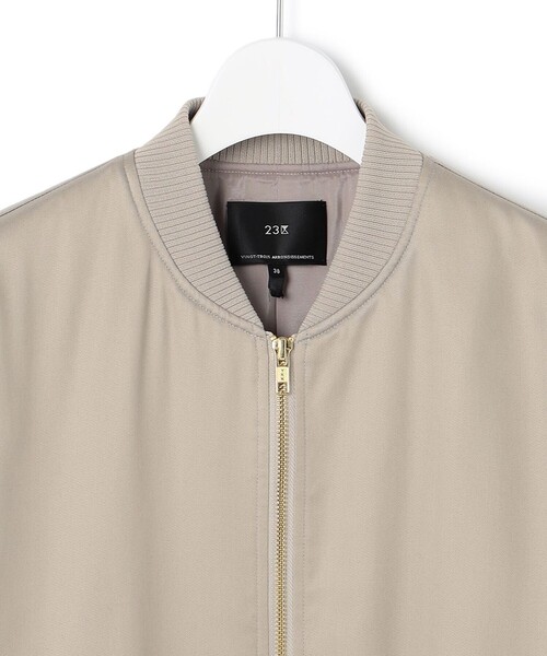 セール】テンセルレーヨンサテン MA-1 ブルゾン（ブルゾン）｜23区 L