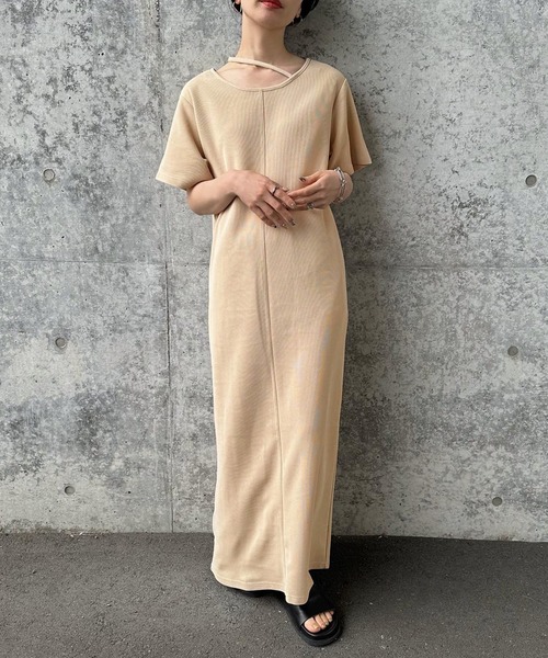 ネックレイヤードリラックスワンピース（ワンピース）｜select MOCA by
