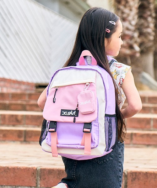 X-girl Stages（エックスガールステージス）の「配色リュック（バック