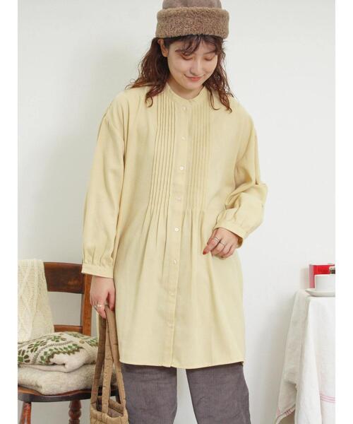 Samansa Mos2（サマンサ モスモス）の「ピンタックチュニック（シャツ