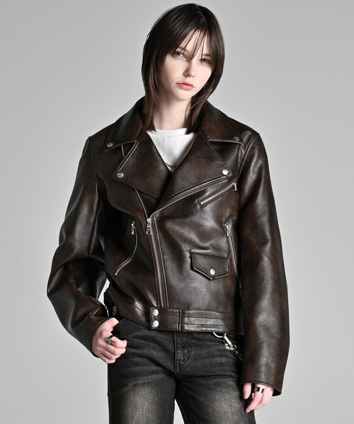 ADRER（アドラー）の「Cropped Double Riders Jacket / クロップド