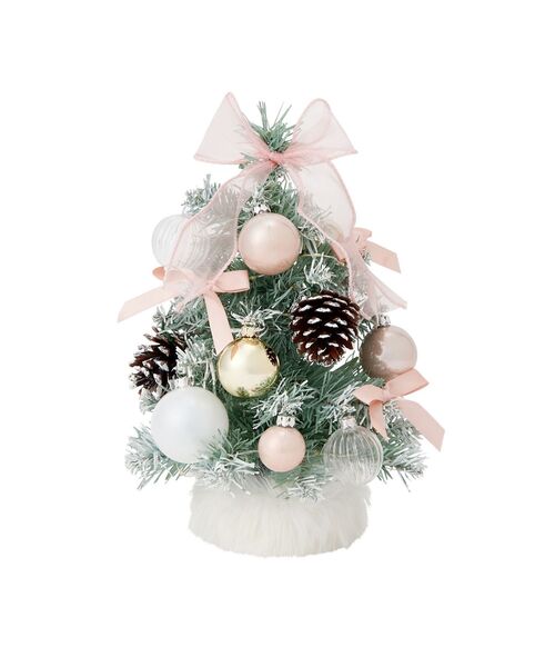 デスクトップツリー リボン ライトピンク（インテリア雑貨