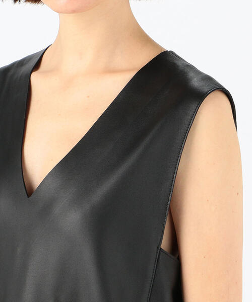 BACCA（バッカ）の「ソフトシープレザー ベストチュニック（シャツ