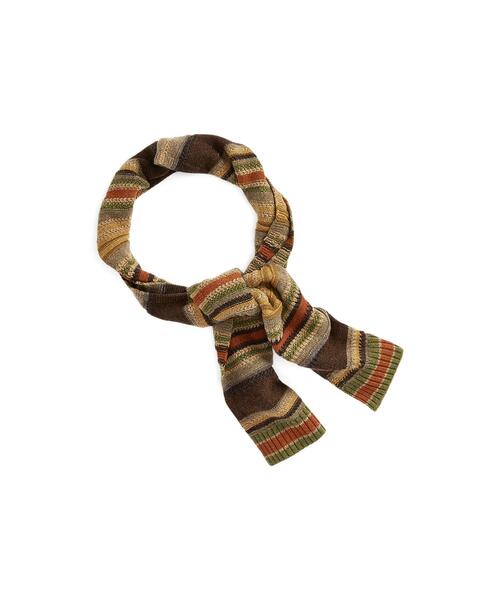 RRL（ダブル アール エル）の「ストライプド ウール マフラー