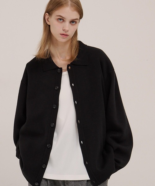 セール】ミラノリブ コンフォートニットシャツカーディガン