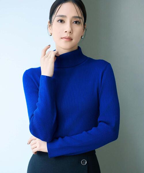 セール】【洗える/アンサンブル可能/ウール100%】リブタートルネック
