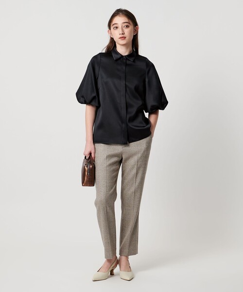 セール】サテン バルーン ブラウス‐ウォッシャブル‐（シャツ/ブラウス