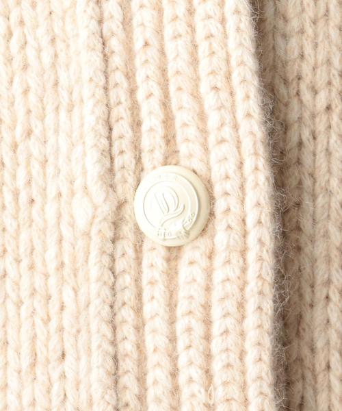 Drawer（ドゥロワー）の「Drawer ムートンパッチロングカーディガン